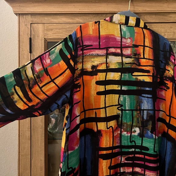 Colorful Abstract Button-Up Shirt - Picture 15 of 15